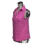 Love Notes Pink Gauze Sleeveless Blouse Women’s M Slub Knit Boho Coastal Beach Size M Photo 2