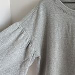 Timing NWT Heather Gray Pullover Balloon Sleeves Statement Basic Large Photo 2