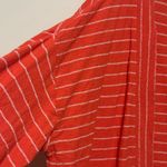 Isaac Mizrahi  Vibrant Coral Striped Cardigan Photo 7