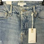 Good American  Blue Straight Leg Jeans Distressed Design Photo 3