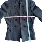 Mango Womens Size Small Double Breasted Military Jacket Blazer Black Photo 2