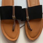 Catherine Malandrino Catherine’s Black and Brown Women's Sandals Slip ons Flats size 8 Photo 2