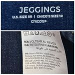 Chico's Chico’s Size 1R Jeggings Ankle Jean Pull On Mid Rise Dark Blue Wash Women’s 8 Photo 6