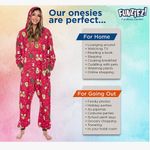 Funziez Slim Avocado Flapjack Pajamas - Loungewear Set Adult Onesie Jumpsuit, Novelty One Piece PJs,  Photo 3