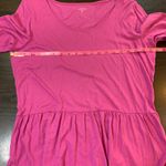 Garnet Hill Peplum Tunic Top Womens XL Drop Waist Casual Raspberry Soft Boho Photo 5