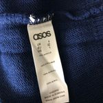 ASOS  Petite Womens Sweater Crew Neck Knit Navy Blue Gray Size 1 Photo 3