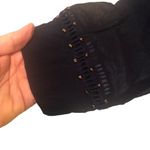 French Connection  Beaded Shift Dress Sheer Back Navy Blue Size 8 Party E… Photo 7