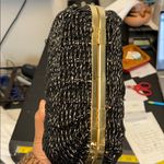 Vintage Geni made in Hong Kong black basket weave bag summer winter formal Photo 10