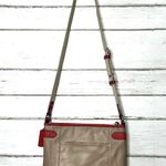 Coach Tan Pink Orange Leather Crossbody Messenger Bag Purse Photo 2