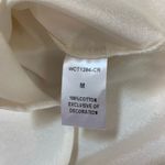 THML Womens Collared Short Sleeve Cream Dress Medium Photo 5