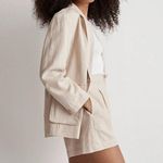 Madewell New Clean Pull-On Shorts in Linen-Cotton size XL Photo 4