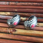 Premier Designs Pierced Silver Tone Earrings Photo 1