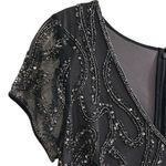 Adrianna Papell Women's Size 8 Navy Sequin Knee Length Dress Photo 2