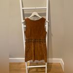 Free People - Brown Suede Leather Eyelet Zip Dress - Size 4 Photo 1