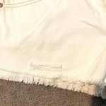 Free People NWOT Shark Bite distressed white denim shorts. Sz 27 and rise 9” Photo 3