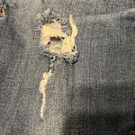 Express Jeans sz 6 faded feathered distressed cropped legging jean EUC Blue Photo 4