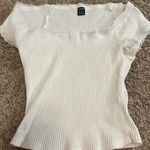 SheIn Laced White Baby Tee Photo 0