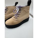 Last Rocky Cream Nubuck Leather Lug Sole Boots Purple Laces Women's Size Us 7 Photo 1
