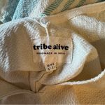 Tribe Alive Causebox Ivory Blue Cotton Fringe Poncho Swim Beach Coverup One Size Photo 10
