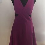 She & Sky women’s midi purple zip up gold cross body cut dress Photo 0