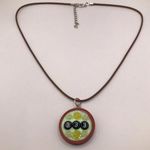 Handmade Angel Number 333 Decoden Rose Pendant Necklace Green Photo 0