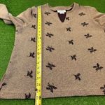 Vtg 90s CD Petites Sz M Cottagecore Chunky Long Sleeve Floral Embroidery Earthy Size M Photo 6