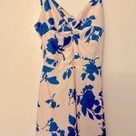 NWT Midi White and Blue Print Tie Back Cami Dress Size M Photo 9