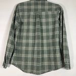 Krazy Kat  FLANNEL BUTTON UP SHIRT 100% COTTON POCKETS WOMEN SZ S GREEN PREOWNED Photo 1
