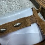 Minnetonka Merriam Suede Leather Fringe Sandals Tan Brown Low Wedge Women’s 9 Photo 4