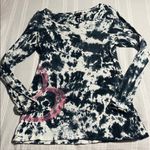 Style & Co . Blue Tie-Dye Top Photo 0