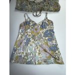 Zimmermann Super Eight Blouse Top Ruffle Blue Meadow size 2 Medium Photo 6