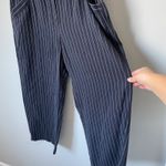 Eileen Fisher  Navy Pinstripe Wide Leg Dress Pants Size Women's Large Photo 5