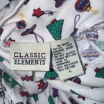 Classic Elements Vintage  Christmas Print Turtleneck Top Women’s Large Holiday Photo 3