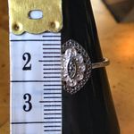 Natural Green Diamond Accent Sterling Silver Ring Size 8 Photo 3