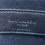 Saint Laurent Teal Leopard Print Pouch Photo 9