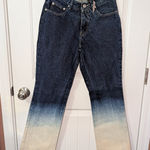 Vintage Deadstock Lazer Jeans Two Tone Bootcut Juniors 5 White/Denim Blue Size undefined Photo 0