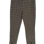 Avenue Montaigne Womens Plaid Textured High Rise Cropped Pants Brown Black Sz 10 Photo 0