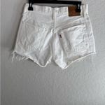 Levi's  Women's 501 White Raw Hem Distressed Jean Shorts Size 26 Photo 3