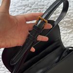 ZARA Elegant Black Quilted Shoulder Bag adjustable strap inside pocket gold lock Photo 6