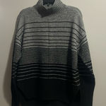 Vera Wang Simply Vera- Pullover Ombre Striped Gradient Mock Turtleneck Sweater Photo 0