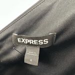 EXPRESS size 6 black crop top zip up rear shirt top blouse party club cap sleeve Photo 2