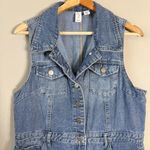 Joie  Sleeveless Collared Button Up Denim Mini Dress Women's XL Blue Jean Country Photo 4