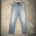 Gap Jeans Womens 12 31 Blue High Rise Straight Light Fading Whiskering Casual Photo 1