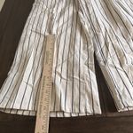 Sugar + Lips Strapless Jumpsuit Romper White Navy Linen Blend Medium Wide Leg Photo 6