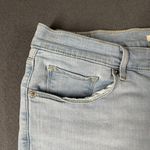 Levis Womens 32 Classic Bermuda Shorts Light Blue Denim Blue Jeans Stretch Photo 1