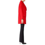 Trina Turk  Women's‎ Red Wool Overcoat Size 4 Winter Long Coat Photo 2