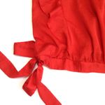 Old Navy Vintage Y2K Bright Red Scarf Tie Waist Ruffle Camisole Tank Top Large Photo 3