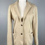 J.Crew  Mercantile Womens 2 Button Sweater Blazer Size S Beige 100% Cotton Photo 0