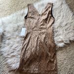Revolve NWT  Sleeveless Neutral Tan Snake Mini Dress Photo 12