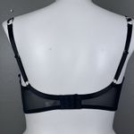 Playful Promises Satin Black White Striped Bra US 38DDD Balconette Underwire Size undefined Photo 3